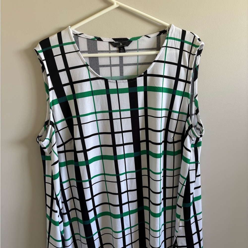 Jules & Leopold Black and White Boxy Sleeveless Tank Top